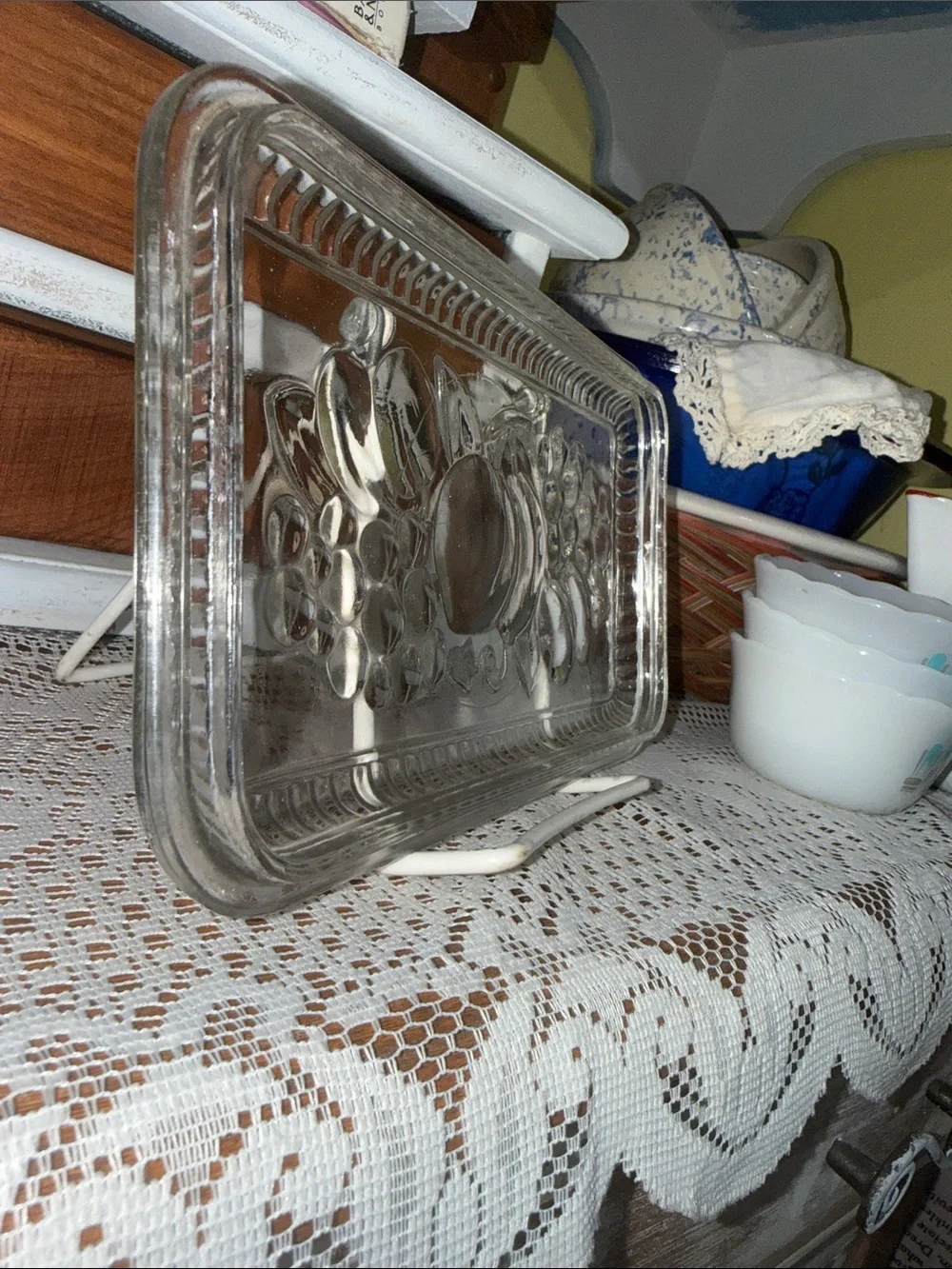 Federal glass refrigerator dish top lid